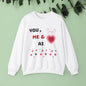 Sweat-shirt ras du cou « Toi, moi et IA » pour la Saint-Valentin