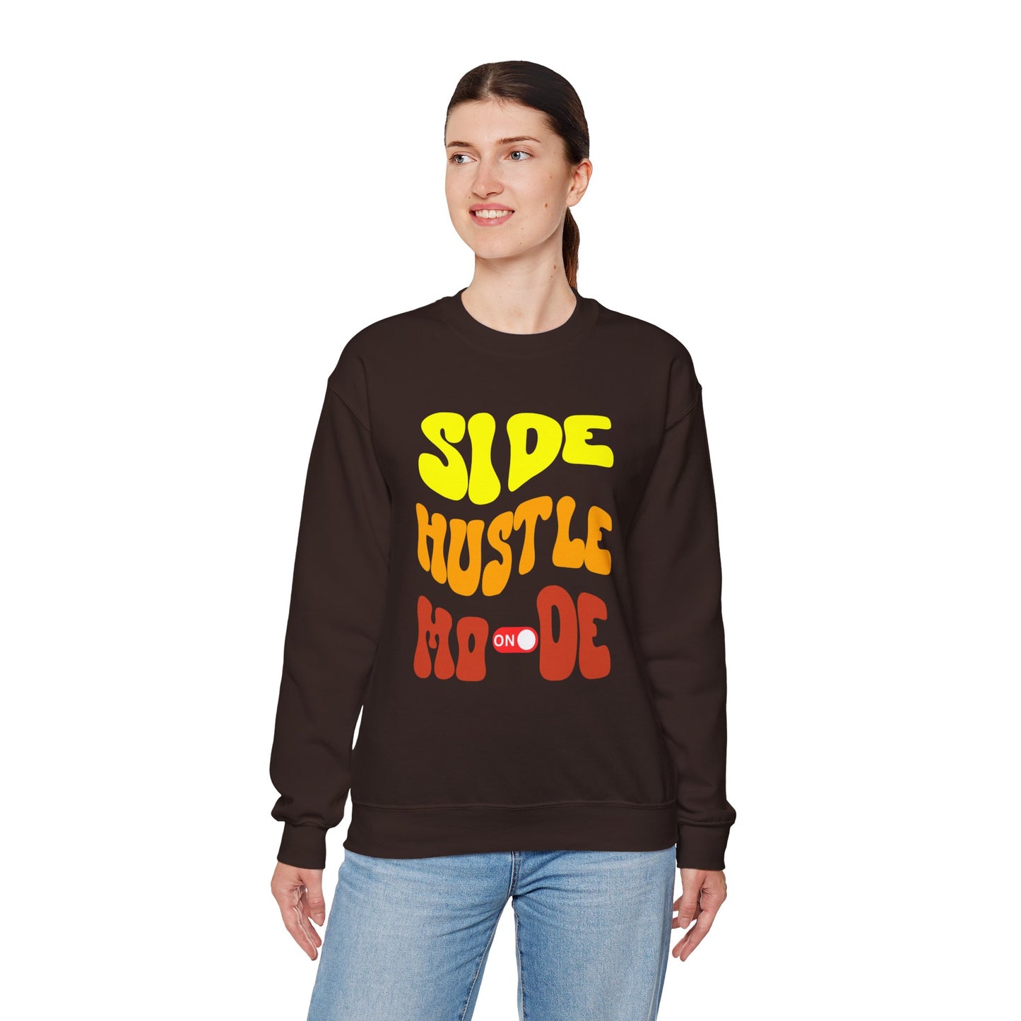 Side Hustle Mode Sweatshirt | Unisex Heavy Blend Crewneck for Entrepreneurs