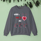 'You, Me & AI' Crewneck Sweatshirt for Valentine's Day