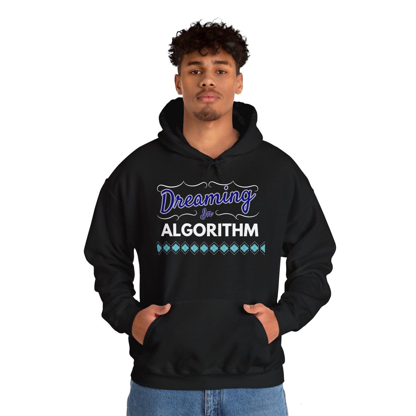 Hoodie - 'Dreaming in Algorithm' Quote - Unisex Heavy Blend™