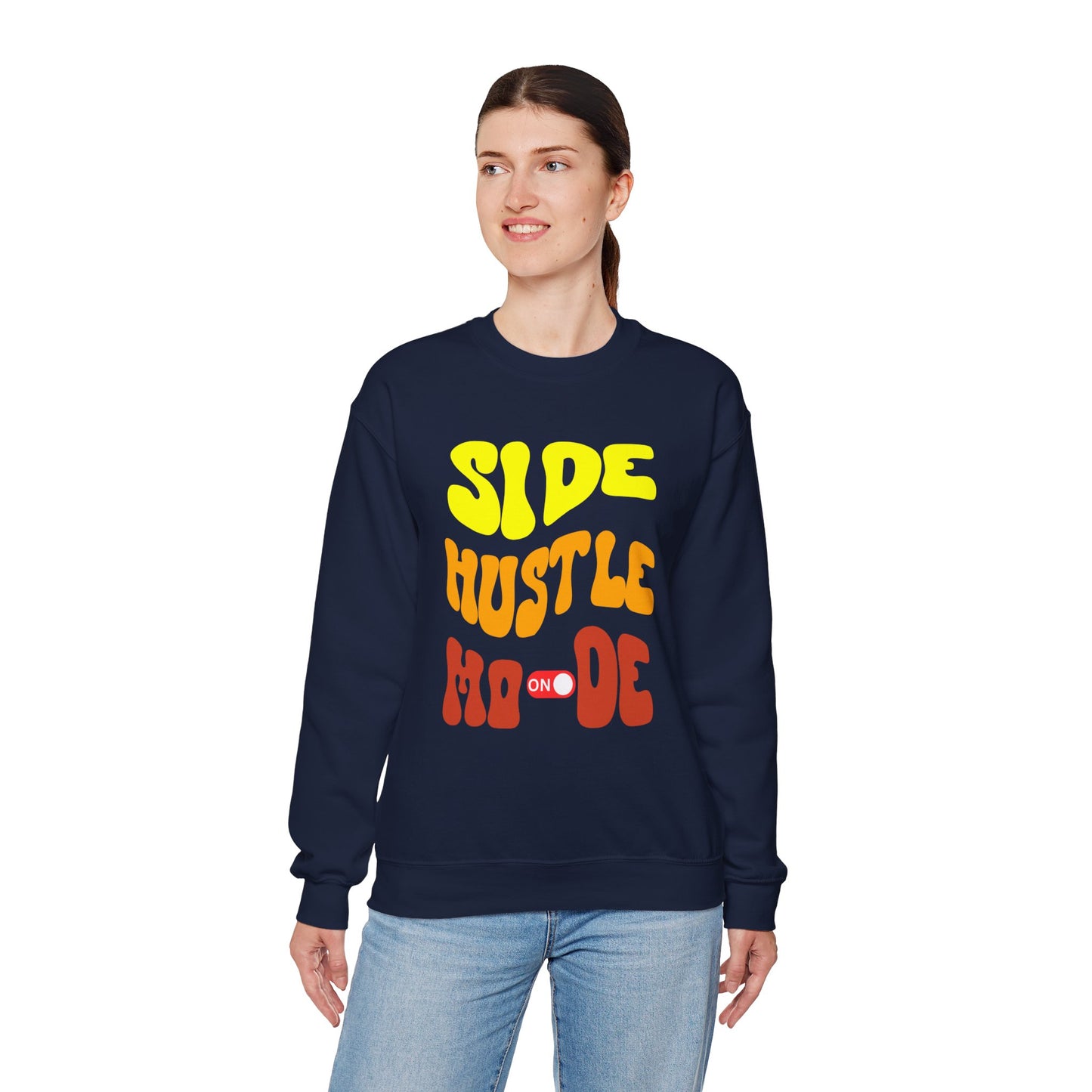 Side Hustle Mode Sweatshirt | Unisex Heavy Blend Crewneck for Entrepreneurs